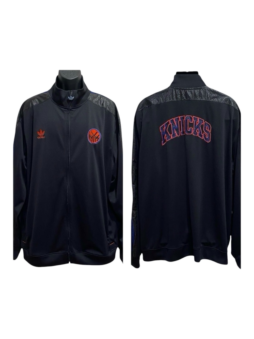 Adidas Limited Edition New York Knicks 3 Stripe Embellished Sleeves Jacket 2XL